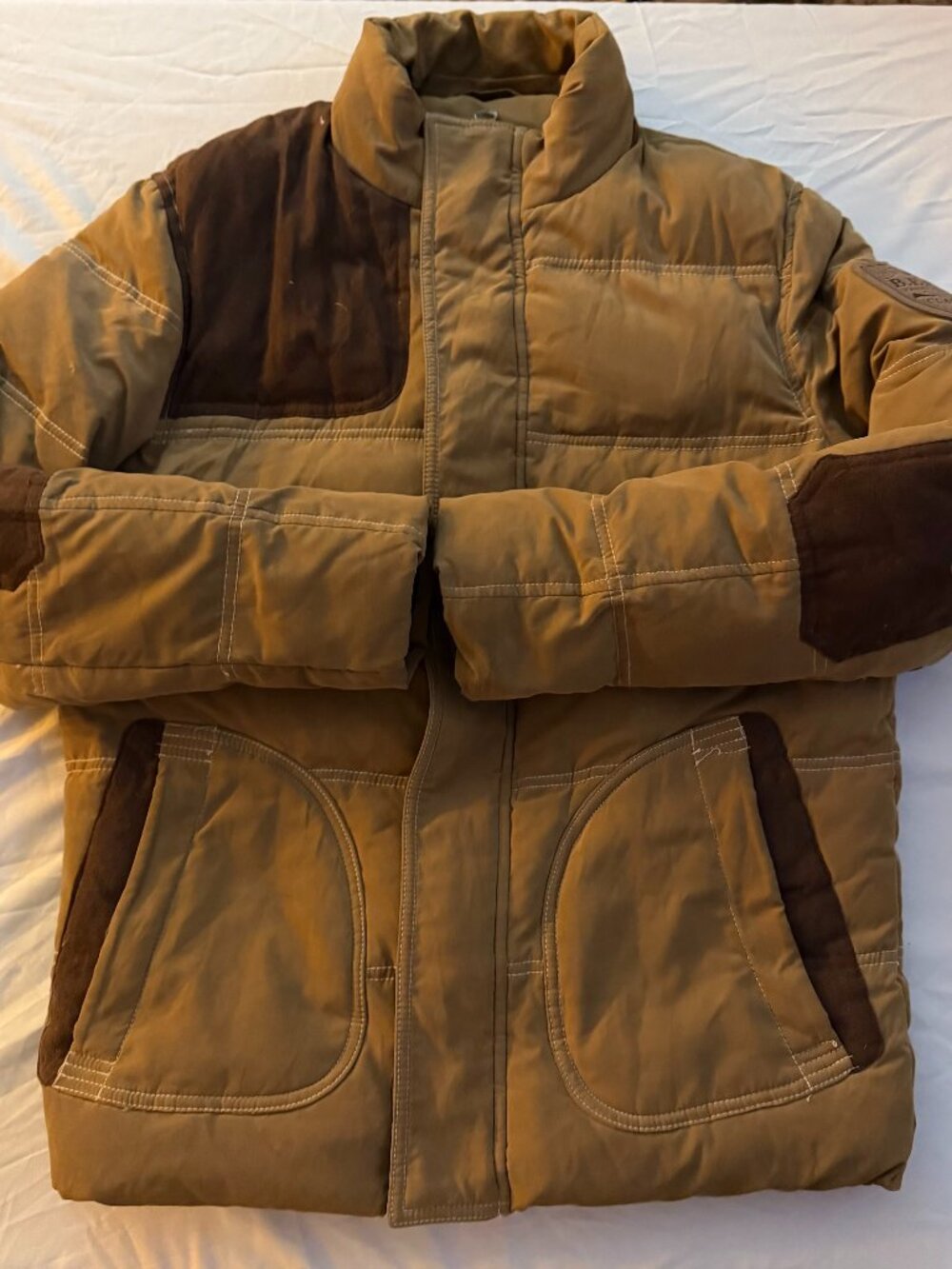 Nian Jeep Brown Duck Down Puffer Jacket Coat